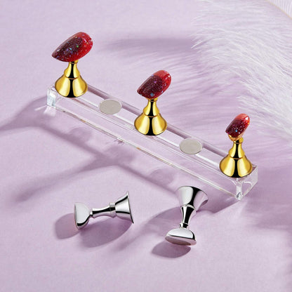 Magnet Stand Display for Practice and Press On Nail Creation - 5 Stands