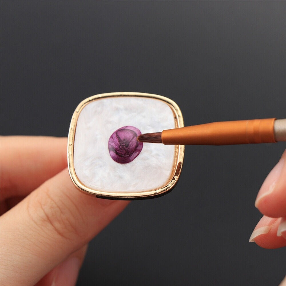 Nail Art Mixing Palette Ring- Assorted Shape & Color