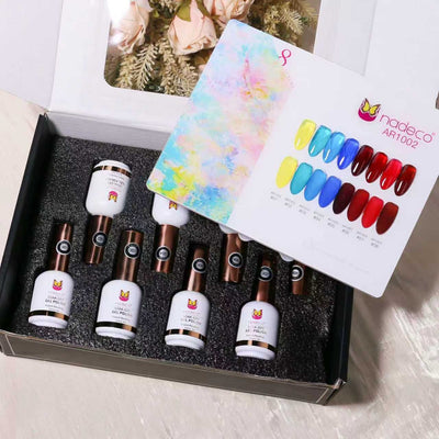 Nadeco UV Gel Polish Kit Set Of 8, 15ml Each, Cat Eye, Model-AR 1002