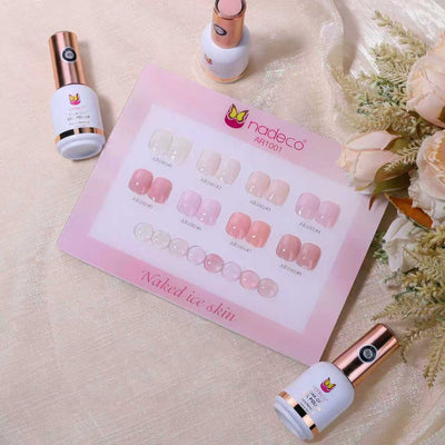 Nadeco UV Gel Polish KIt Set Of 8, 15ml Each, Cat Eye, Model-AR 1001