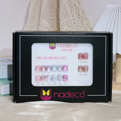 Nadeco UV Gel Polish Kit Set Of 8, 15ml Each, Cat Eye, Model-1006