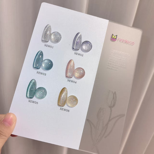 Nadeco UV Gel Polish Kit Set Of 6, 15ml Each, Cat Eye, Model- 16