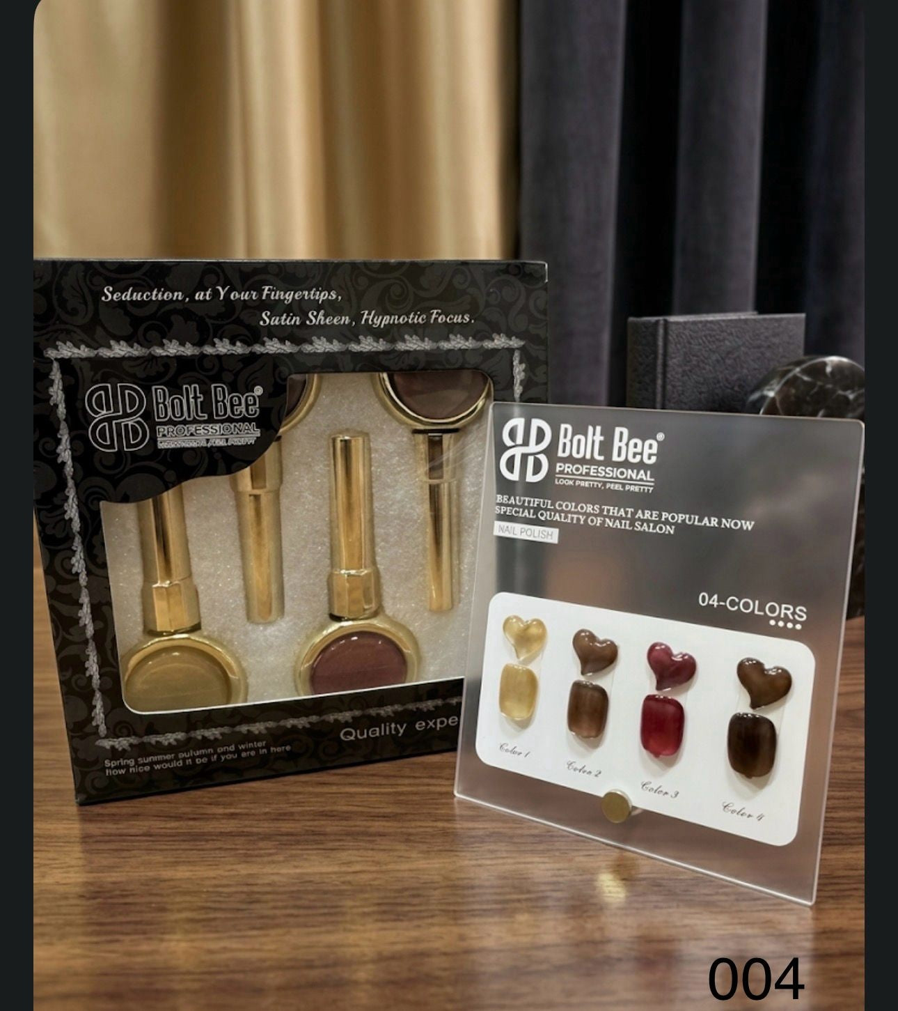 Bolt Bee Gel Polish Kit Set Of 4pcs, 15ml Each,Cat Eye, Model- 004