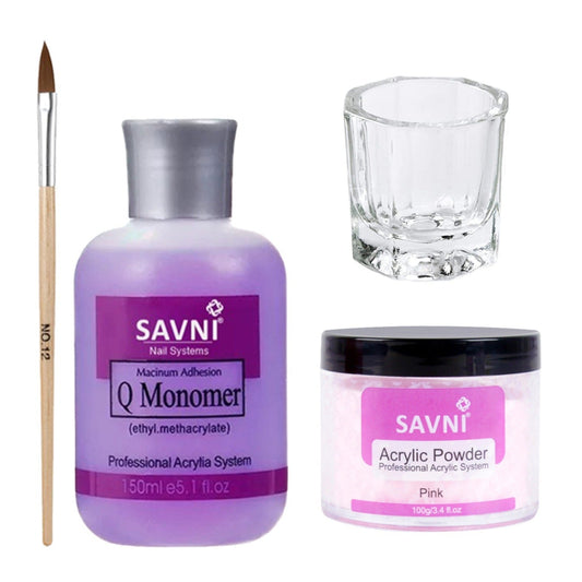 Savni 100g Pink Acrylic Powder Kit