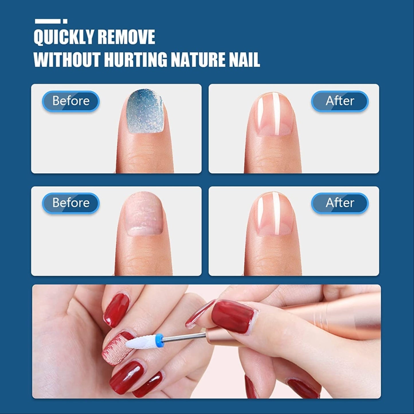 Ceramic Premium Nail Drill Bits Set - Set of 10