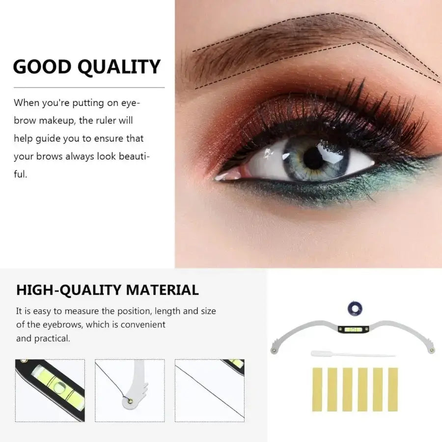 Eyebrow Mapping String Ruler Precision Brow Measuring Tool with Leveler for Microblading PMU and Symmetry Alignment