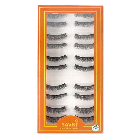 Savni 5D Temporary Mink Hair Eyelash Extensions 10 pairs Model GR/001