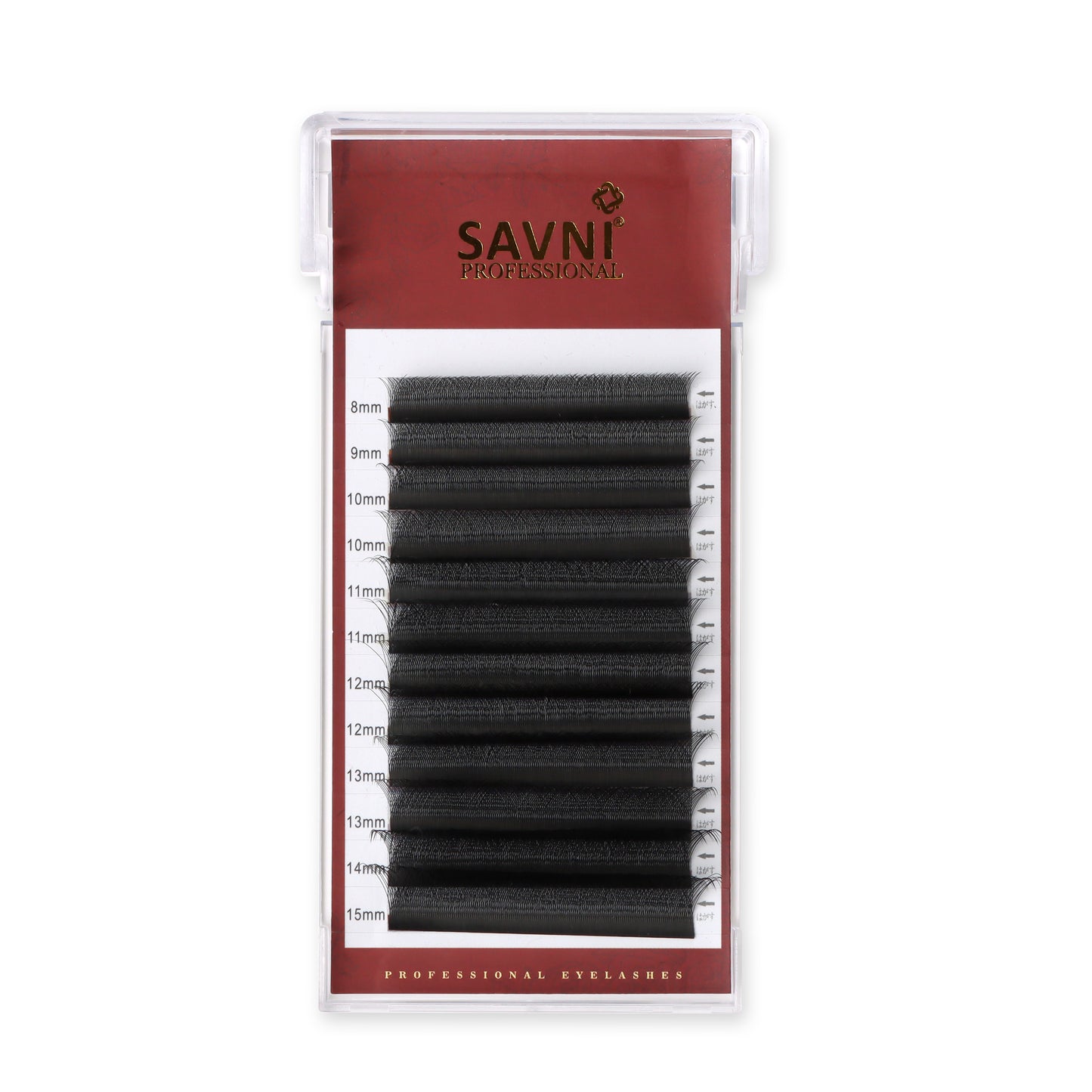 Savni YY Style Permanent Eyelash Extension 0.07 Thickness - D Curl, Mix Size (8-15mm)