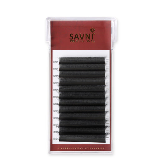 Savni YY Style Permanent Eyelash Extension 0.07 Thickness - D Curl, Mix Size (8-15mm)