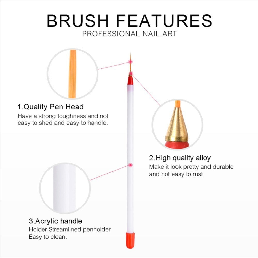 Striping Liner Brushes - Set of 3