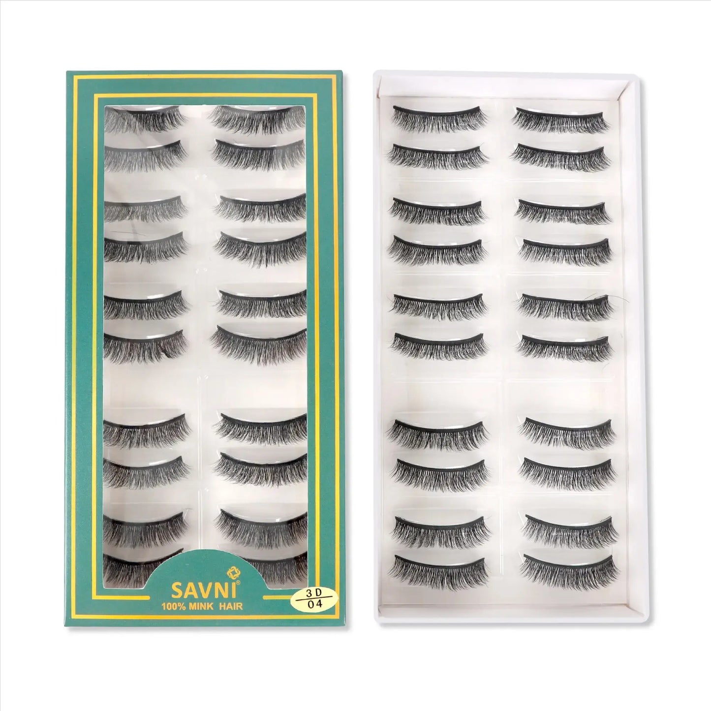 Savni 5D Temporary Mink Hair Eyelash Extensions 10 pairs Model 3D/04