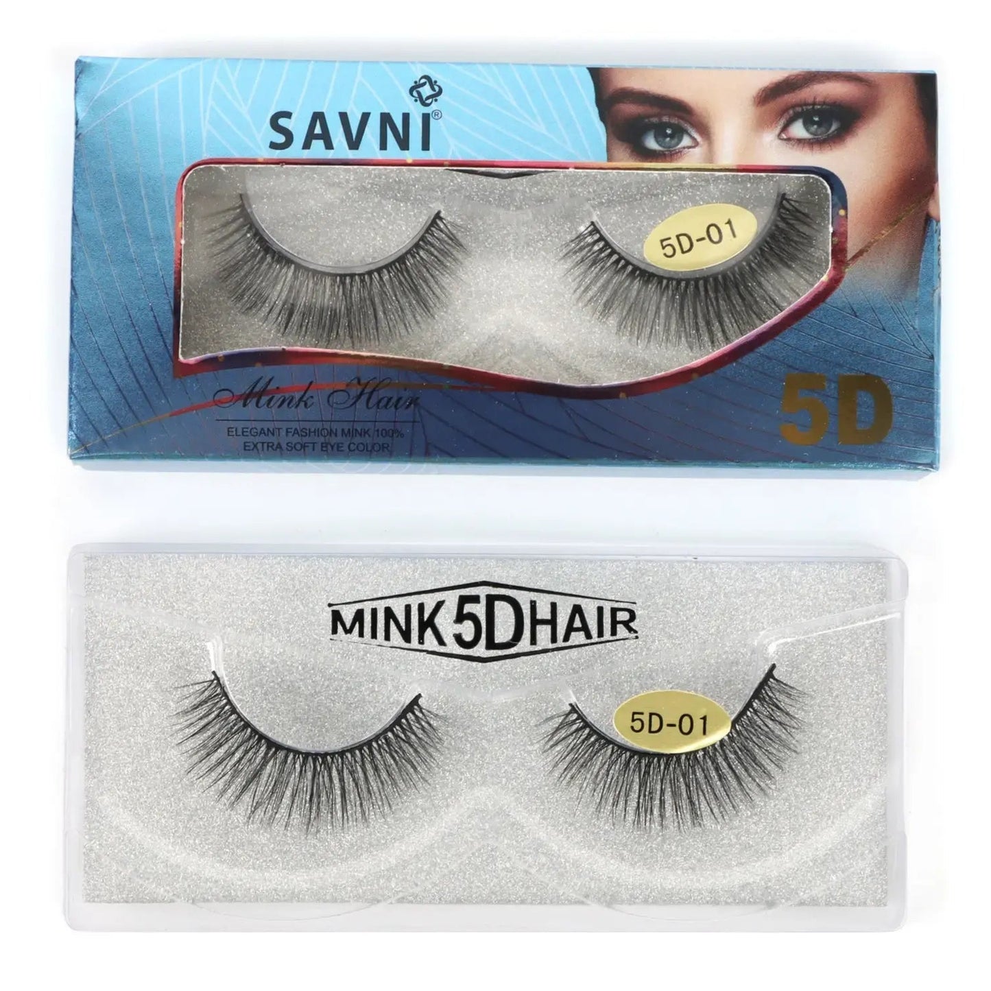 Savni 5D Professional Temporary Mink Hair Eyelash Extension 10 pairs Model 5D-01