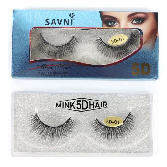 Savni 5D Professional Temporary Mink Hair Eyelash Extension 10 pairs Model 5D-01