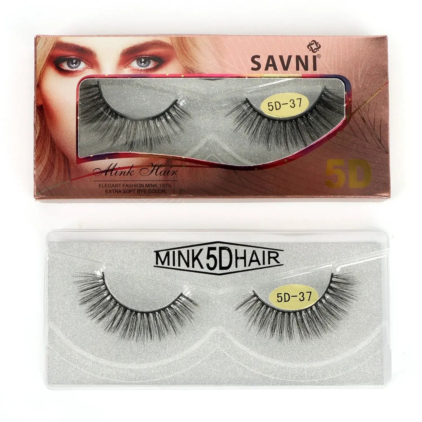 Savni 5D Professional Temporary Mink Hair Eyelash Extension 10 pairs Model 5D-37