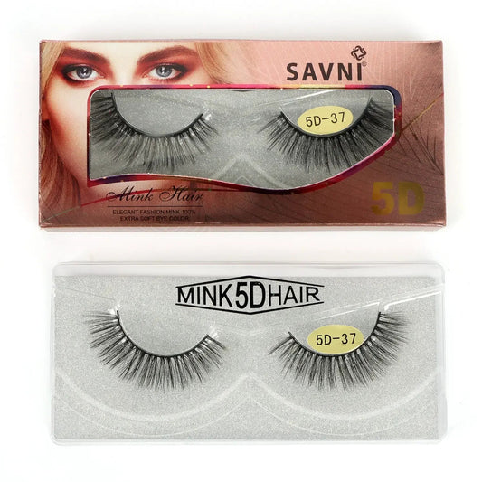 Savni 5D Professional Temporary Mink Hair Eyelash Extension 10 pairs Model 5D-37