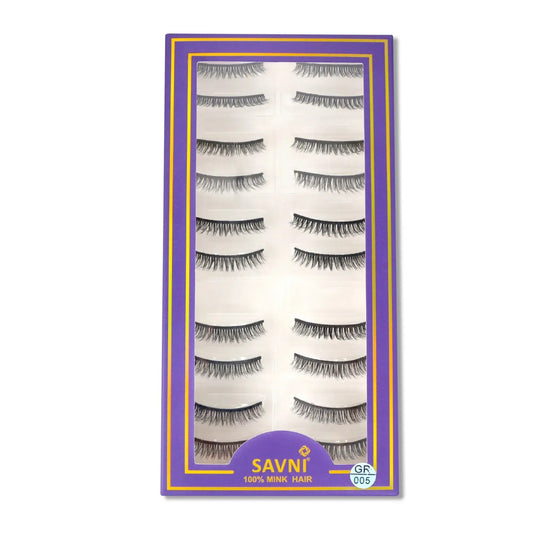 Savni 5D Temporary Mink Hair Eyelash Extensions 10 pairs Model GR/005