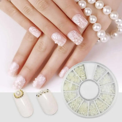 Flatback Warm White Pearls Pearl Stone Pasting Mix Sizes