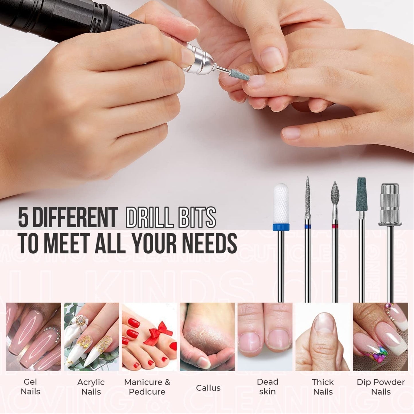 30000RPM DM-101 Portable Rechargeable Cordless Nail Drill