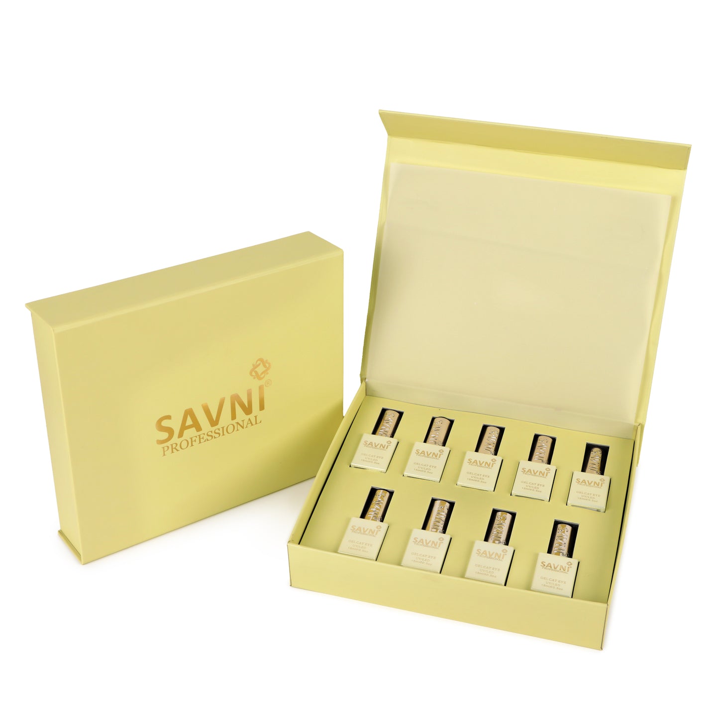 Savni Platinum Cat Eye Gel Polish Kit Set - 9 Pcs, 15ml each