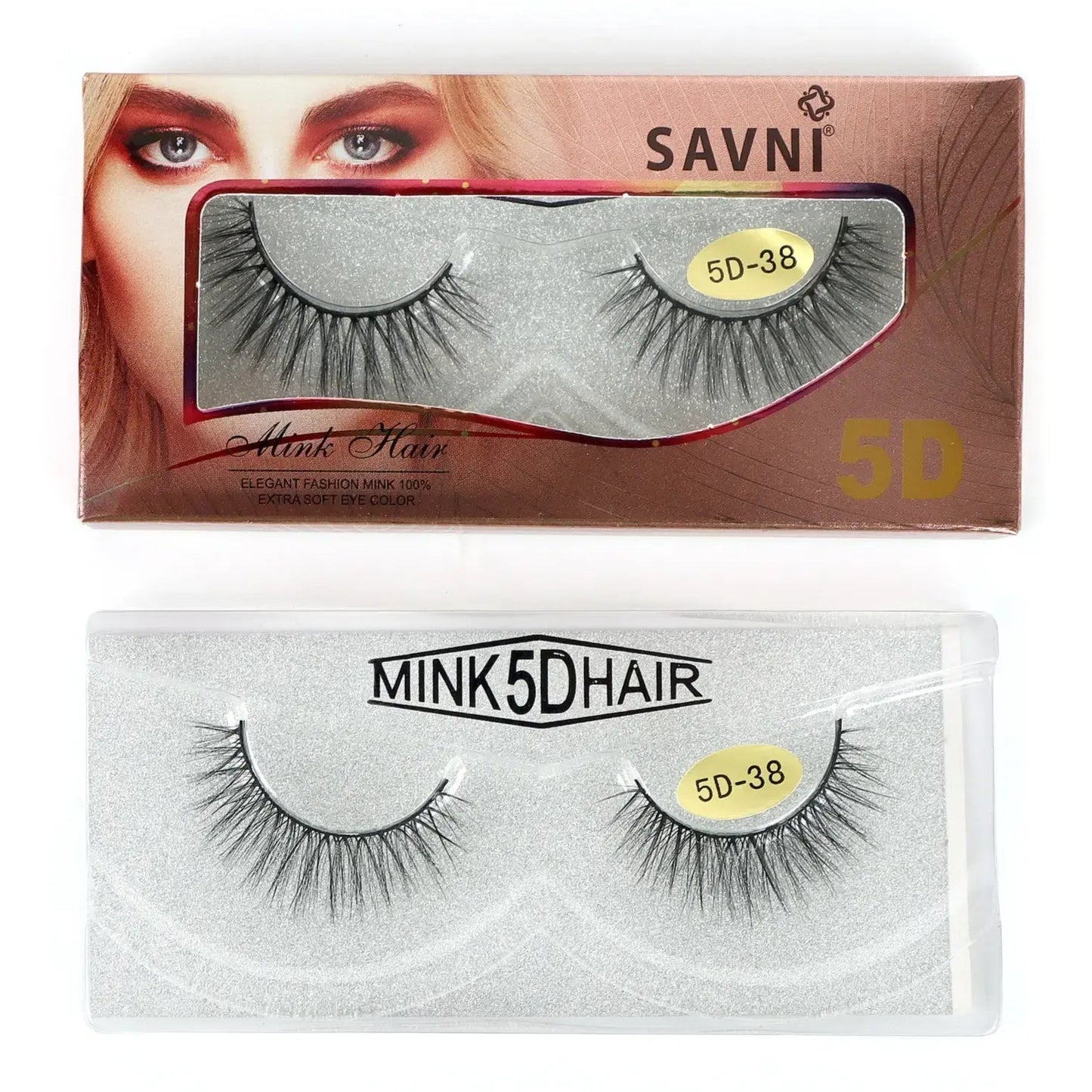 Savni 5D Professional Temporary Mink Hair Eyelash Extension 10 pairs Model 5D-38