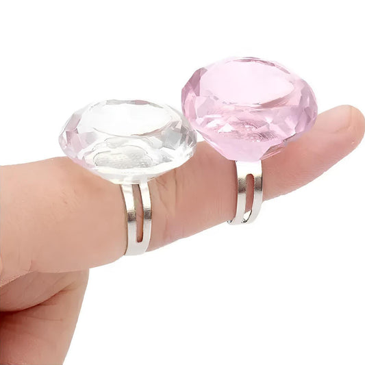 Crystal Ring Holder for Eyelash Glue, Microblading and Tattoo Pigment - Assorted Color