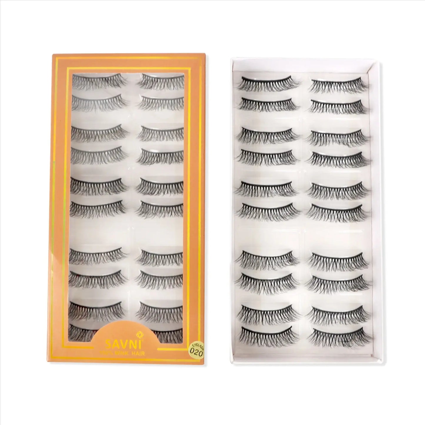 Savni 5D Temporary Mink Hair Eyelash Extensions 10 pairs Model 020