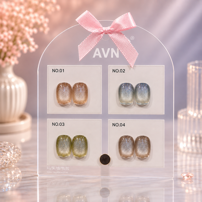 Savni UV Gel Polish KIt Set Of 4 PCS, 15ml Each, Cat Eye, Model-B