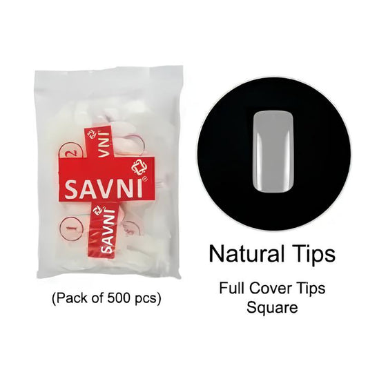 Savni E2 Full Cover Square Natural Tips - 500 pcs