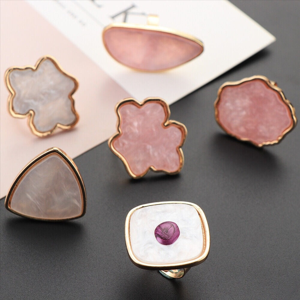 Nail Art Mixing Palette Ring- Assorted Shape & Color