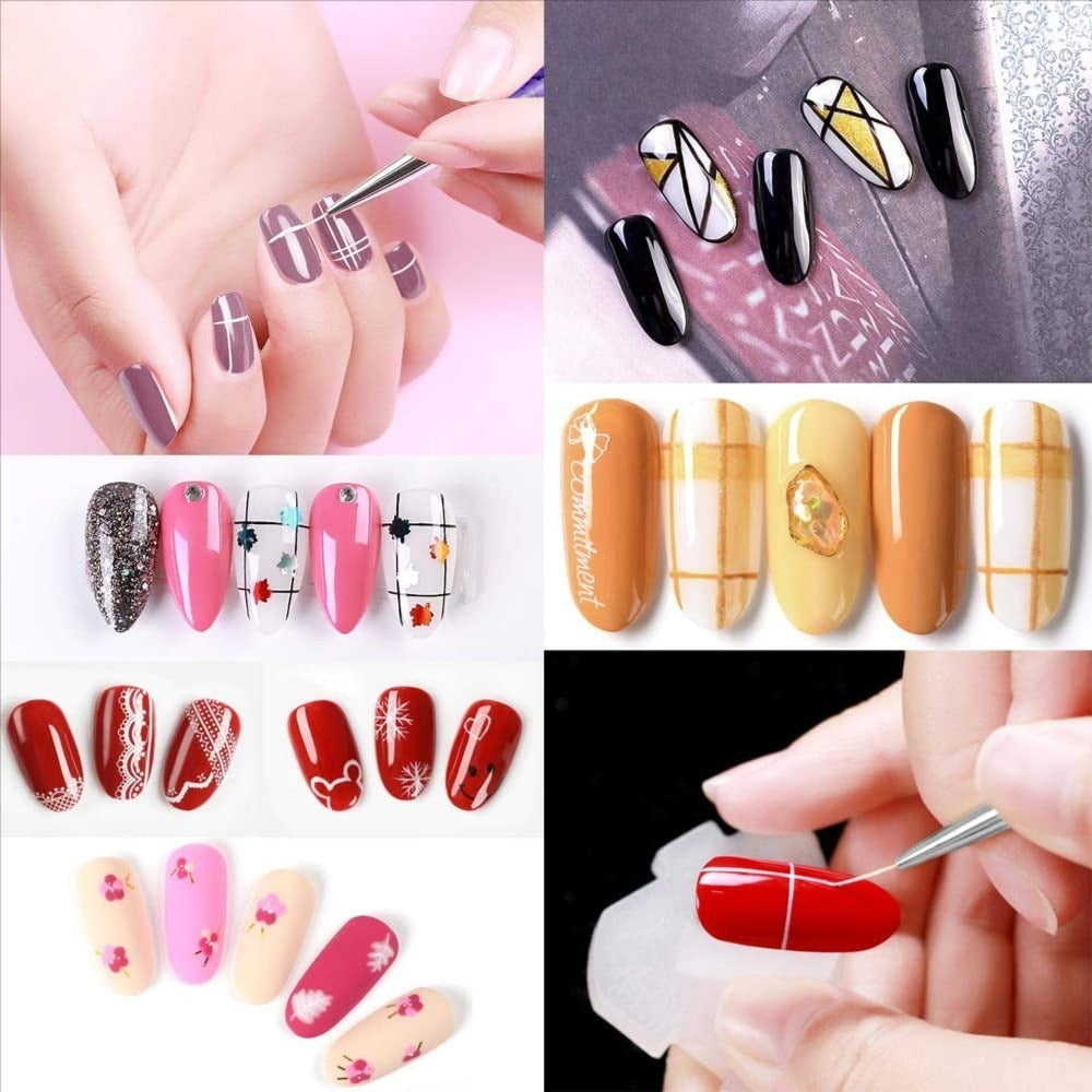 0-00-000 Detailing Art Brush, Multicolor Handle - Set of 3