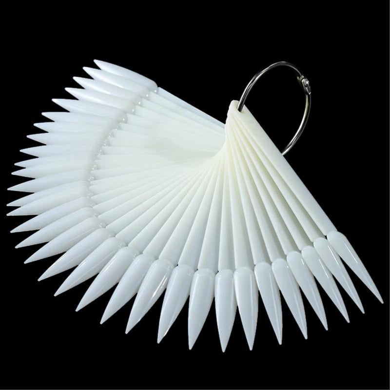 Stiletto Nail Art Practice Sticks with Ring - 50 Sticks