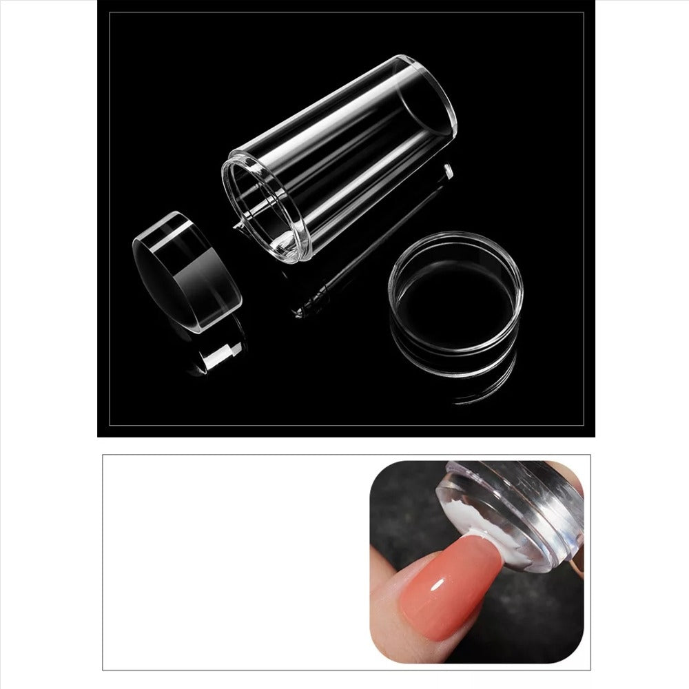 Big Silicon Nail Stamper with Scraper for Stamping Art & French Nails