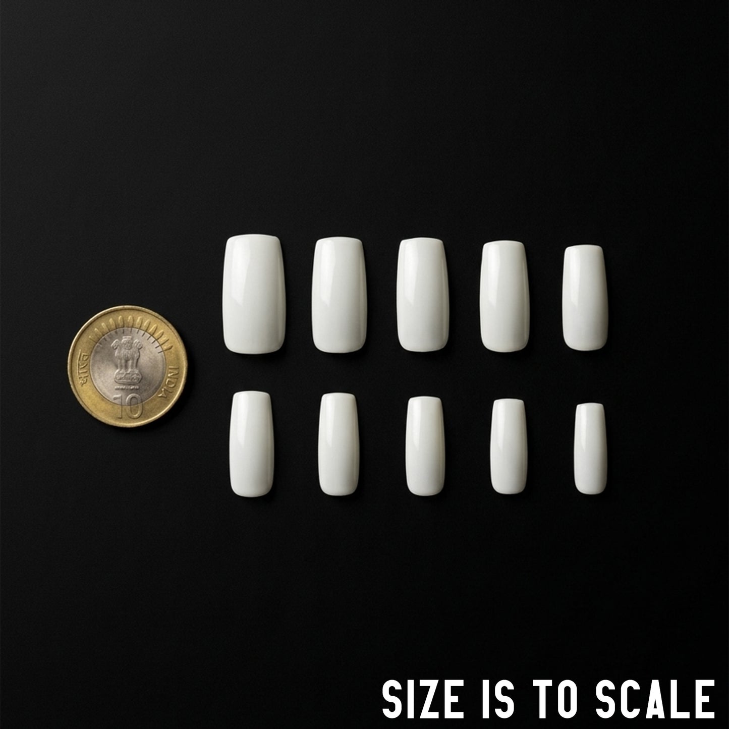 Suzi E11N Full Cover Medium Square Natural Tips - 500 Pcs