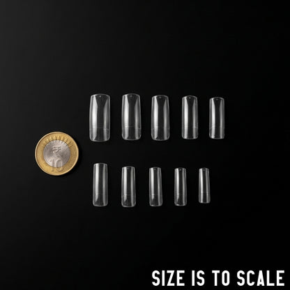 Savni E1 D Lock Half Moon Transparent Tips - 500 pcs