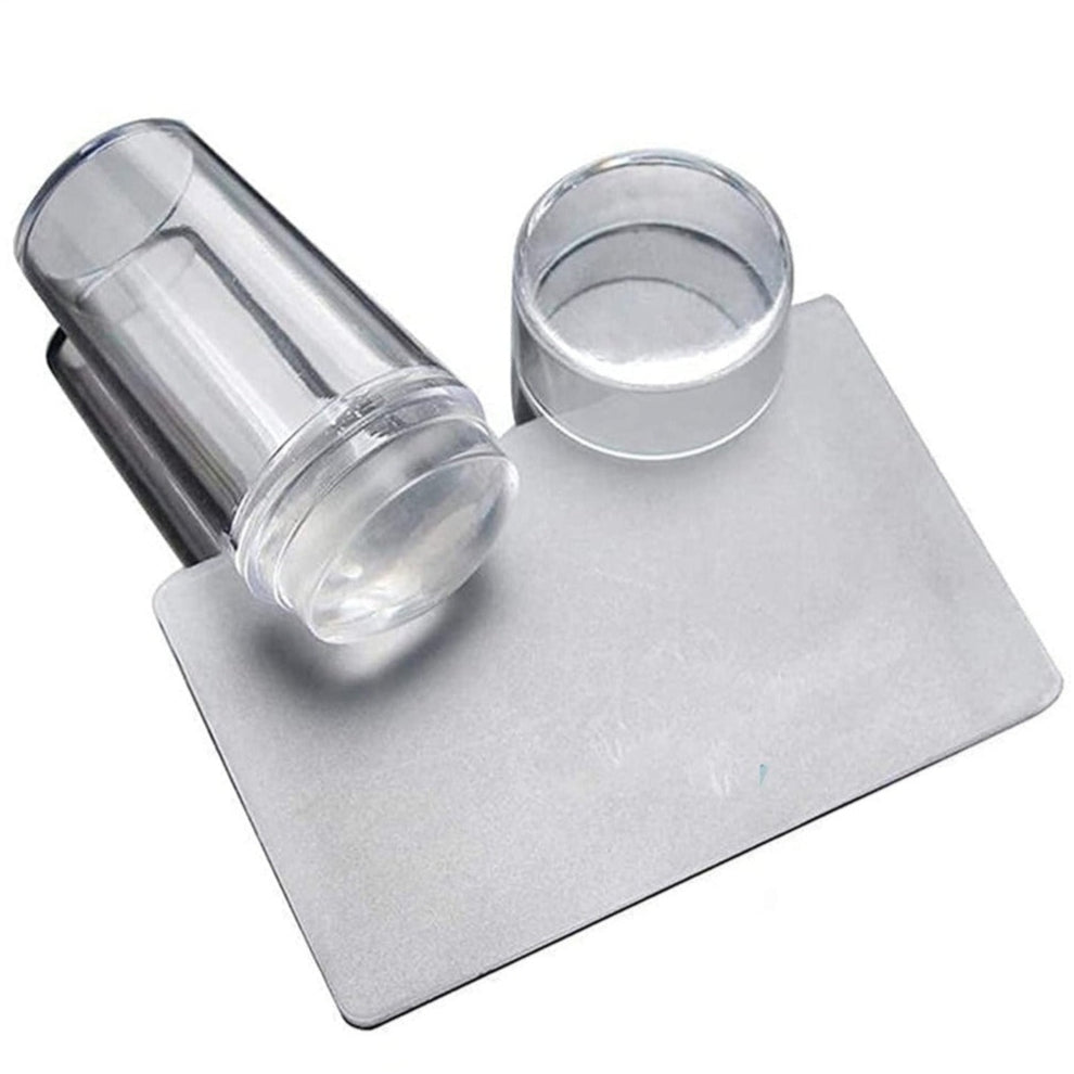 Big Silicon Nail Stamper with Scraper for Stamping Art & French Nails