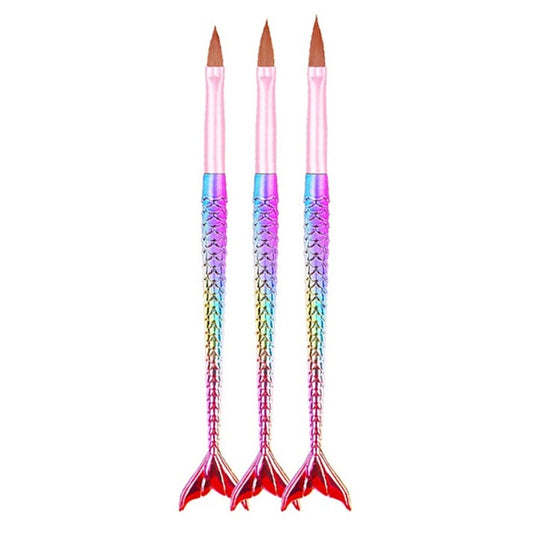 Synthetic Acrylic Brushes Mermaid Handle - Set of 3