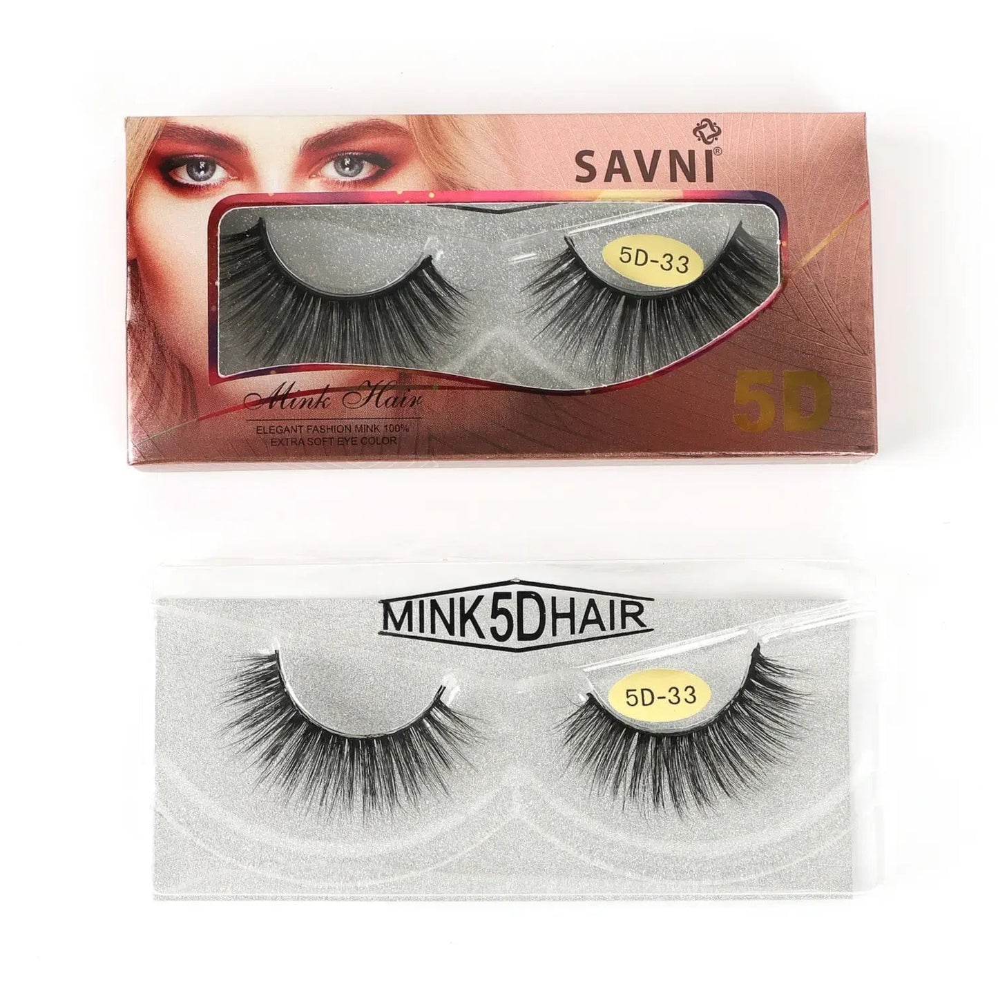 Savni 5D Professional Temporary Mink Hair Eyelash Extension 10 pairs Model 5D-33