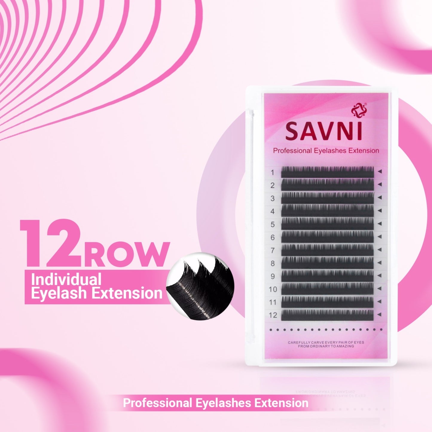 Savni Permanent Eyelash Extension 0.07 Thickness Individual Sizes