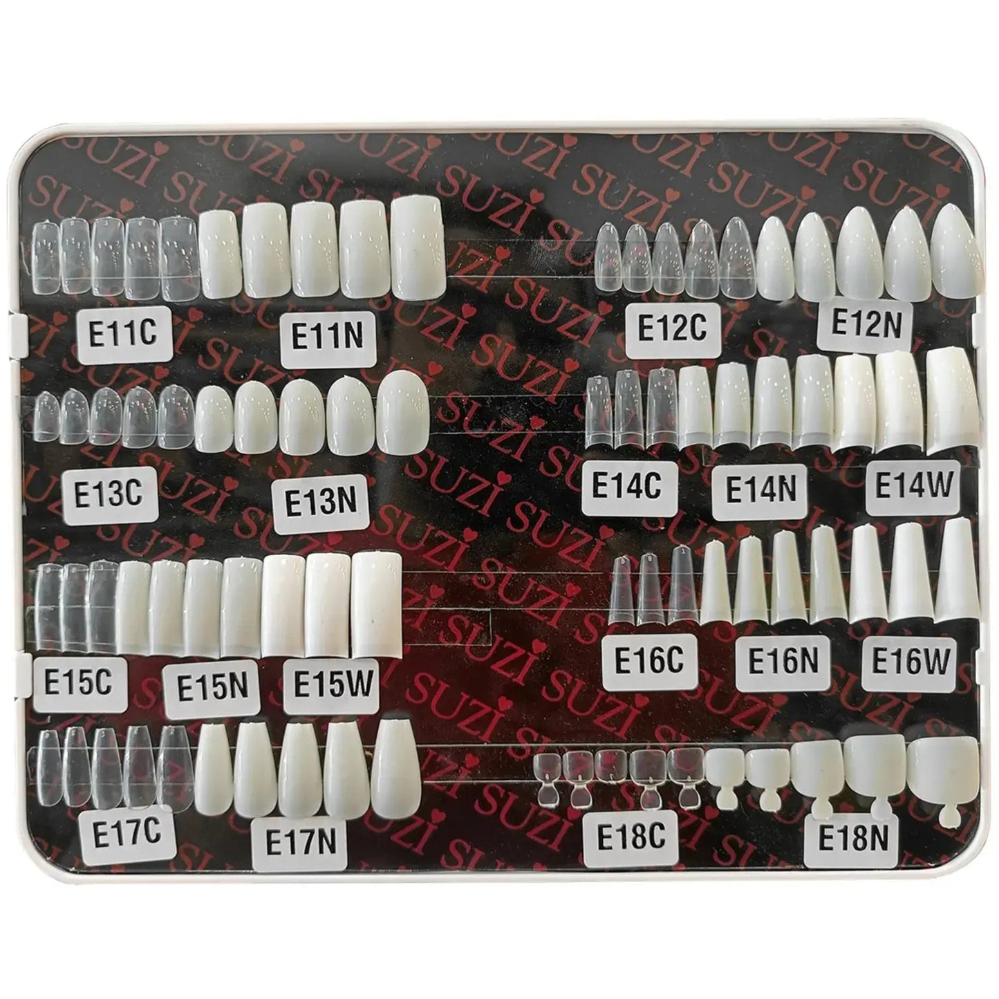 Suzi E11N Full Cover Medium Square Natural Tips - 500 Pcs