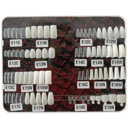 Suzi E13N Full Cover Short Oval Natural Tips - 500 Pcs