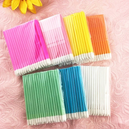 Eyelash Cleaner, Eyeshadow & Lipstick Applicator 50 Pieces - Assorted Color