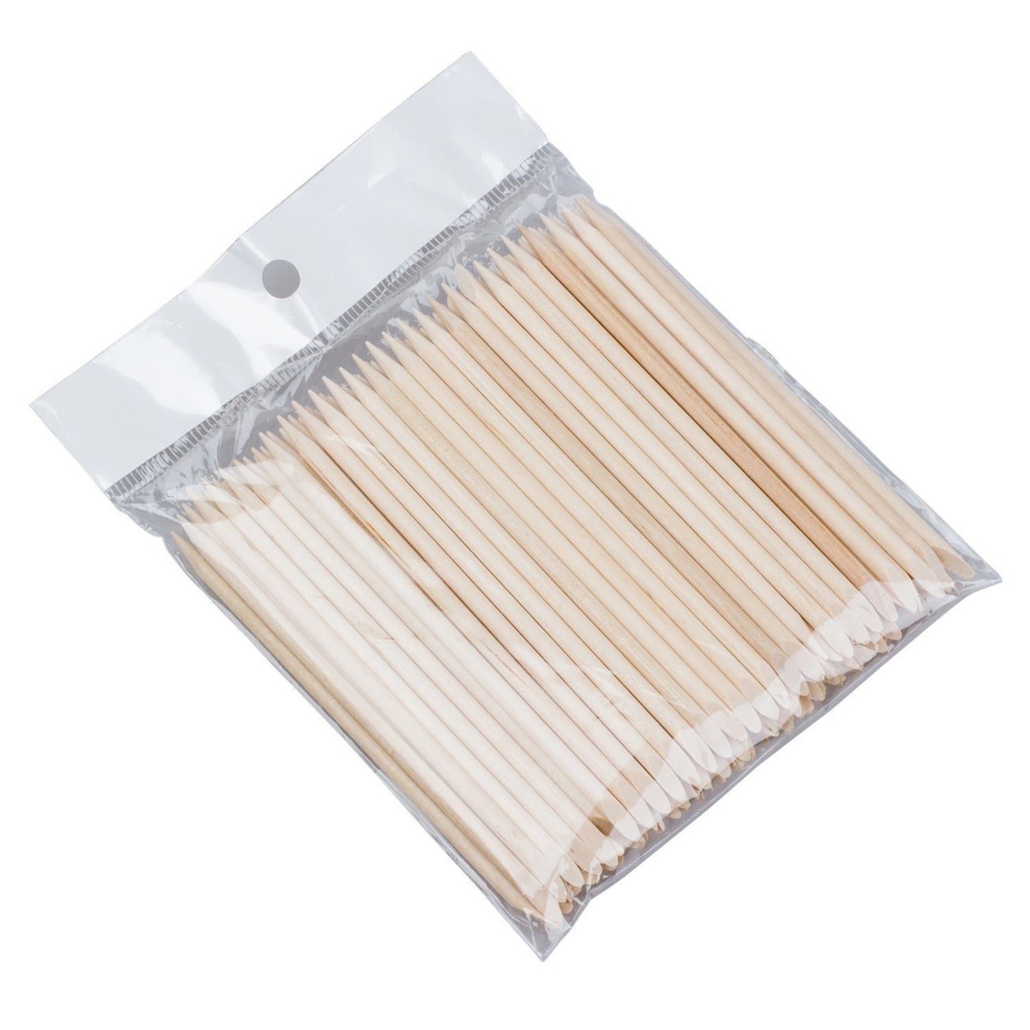 Orange Cuticle Pushing Wooden Sticks - Pack of 100