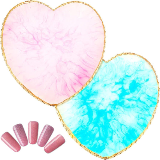 Resin Plate Mixing Palette Heart Shape - Assorted Color