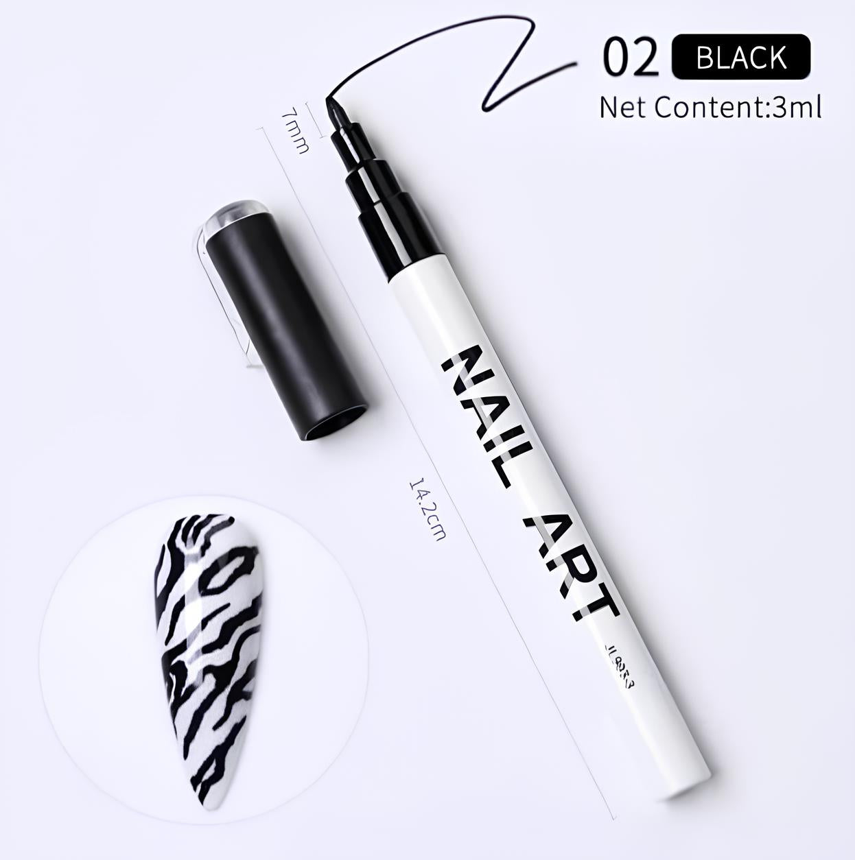 Nail Art Acrylic Pen for Drawing & Styling 0.07mm Thickness