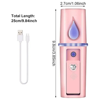 Nano Facial Mist Atomizer for Hydration and Makeup USB Battery Powered