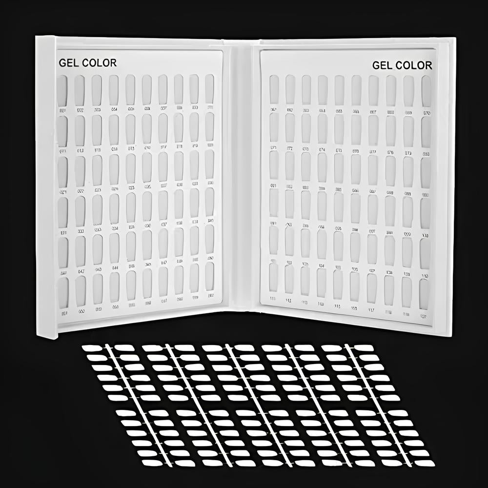 120 Slots Nail Tips Shade Card DIY - 120 Flat Tips Included