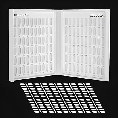 120 Slots Nail Tips Shade Card DIY - 120 Flat Tips Included