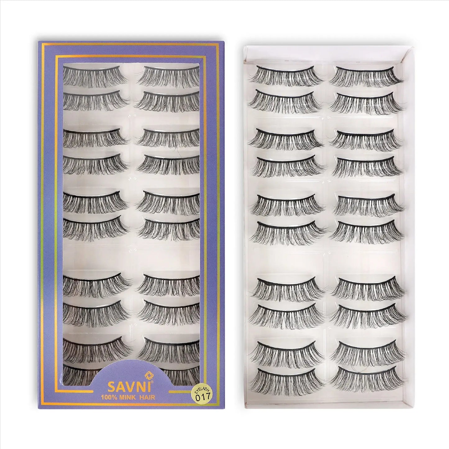 Savni 5D Temporary Mink Hair Eyelash Extensions 10 pairs Model 017