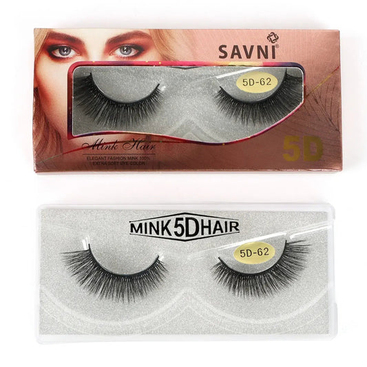 Savni 5D Professional Temporary Mink Hair Eyelash Extension 10 pairs Model 5D-62
