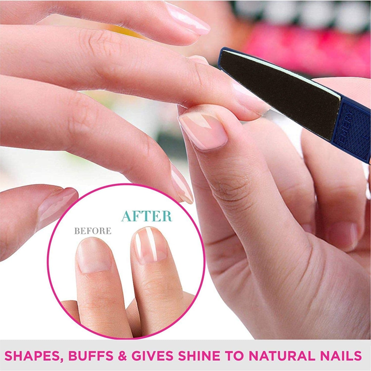 Savni 4 Sided Natural Buffer & Shiner - 1 Piece